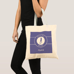 Tote Bag Drôle Embrasse Mon Putt Golfer Pour Son Bleu