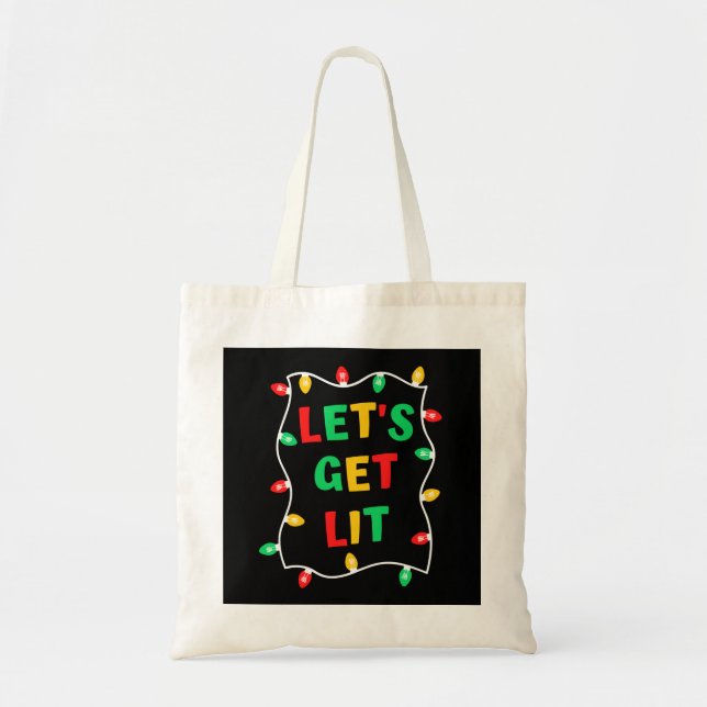 Tote Bag Drôle Faisons-nous Lit Noël (Devant)