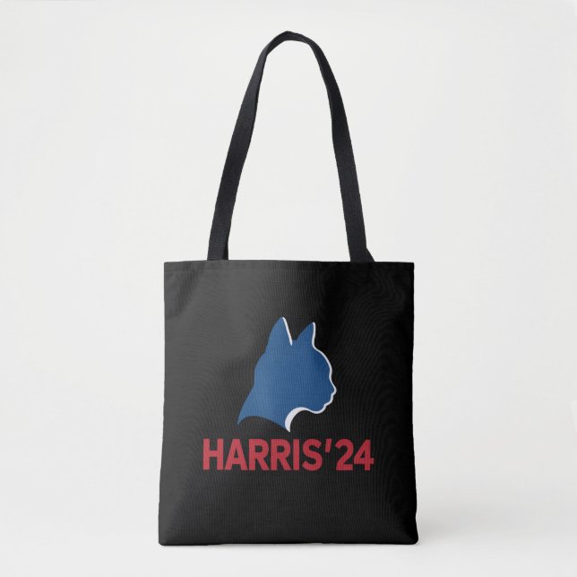 Tote Bag Drôle Femme de chat sans enfant pour Citation 2024 (Devant)