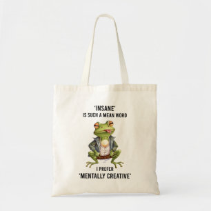 Tote Bag Drôle grenouille folle dire