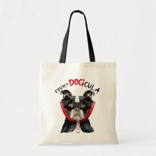 Tote Bag Drôle Halloween Boston Terrier Chien Trick ou trai