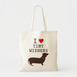 Tote Bag Drôle J'adore le teckel Wiener miniature