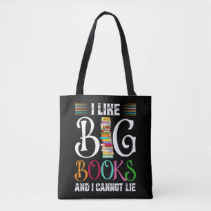 Tote Bag Drôle J'Aime Les Grands Livres Et Je Ne Peux Pas M