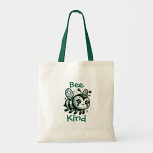 Tote Bag Drôle KINDNESS BEE Leaf Green