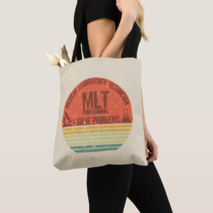 Tote Bag Drôle laboratoire médical technique mlt coucher de