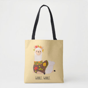 Tote Bag Drôle Llama Turquie Thanksgiving