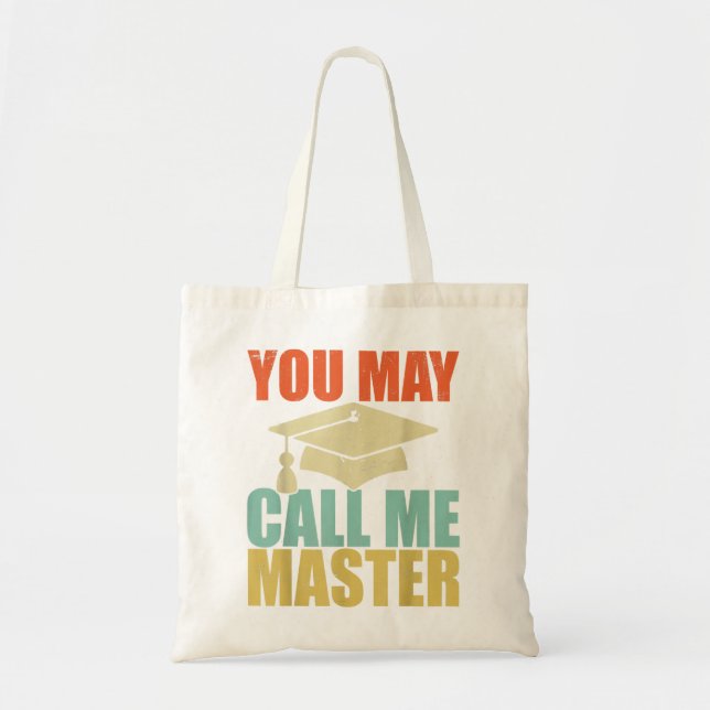 Tote Bag Drôle Masters Dessins Pour Hommes Femmes MBA Edu (Devant)