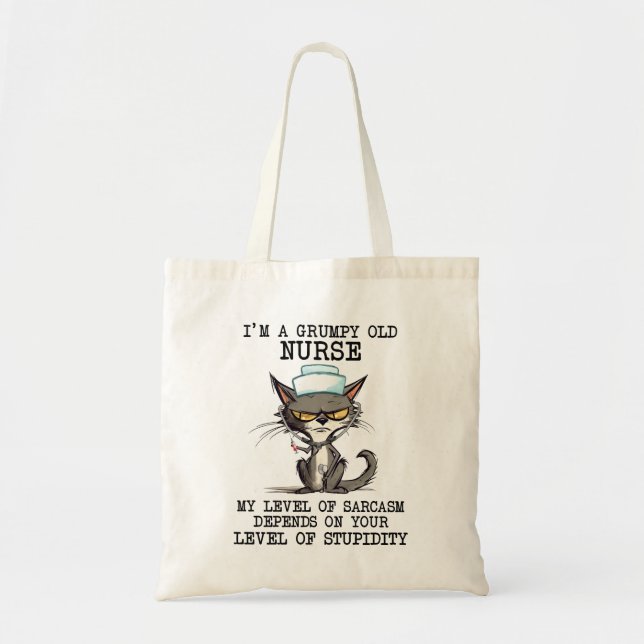 Tote Bag Drôle Nourriture Chat Dit (Devant)