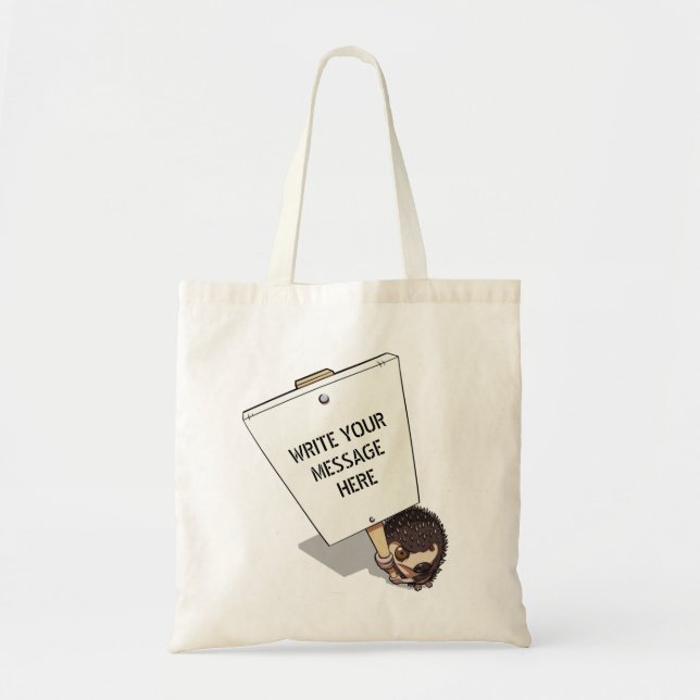 Tote Bag Drôle protestant contre la caricature de hérisson  (Devant)