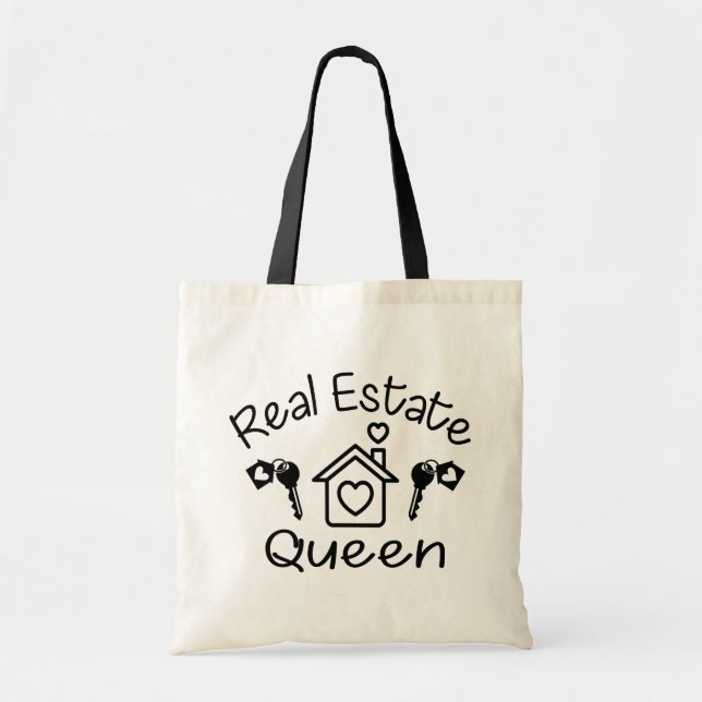 Tote Bag Drôle Realtor Cadeau Agent immobilier Broker Home (Devant)