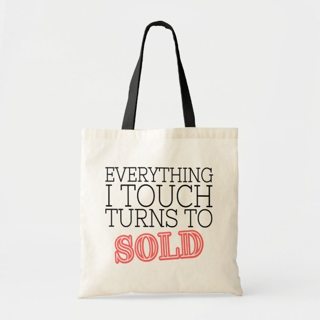 Tote Bag Drôle Realtor Cadeau Agent immobilier Broker Home (Devant)
