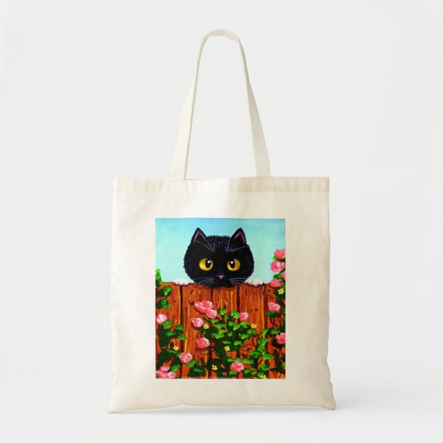 Tote Bag Drôle Roses de chats (Devant)
