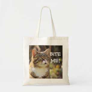 Tote Bag Drôle Sassy Chat avec Attitude Bite Me