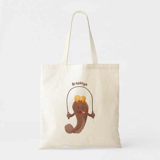 Tote Bag Drôle sauter boudskipper poisson dessin animé (Devant)