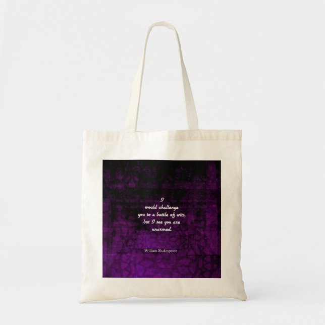 Tote Bag Drôle Shakespeare Insulte Citation Elizabethan (Devant)