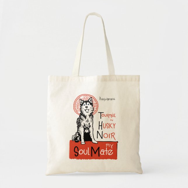 Tote Bag Drôle Sibérien Husky propriétaire cadeau (Devant)