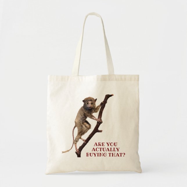 Tote Bag Drôle Singe Lémur Vous Juge (Devant)