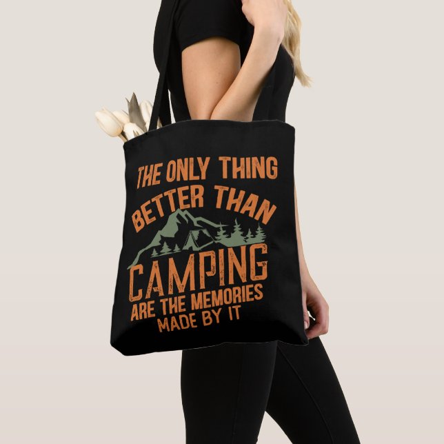 Tote Bag Drôle slogan de camping été citations (De près)
