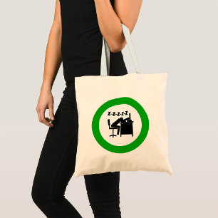 Tote Bag Drôle Travailleur de bureau dormant au bureau