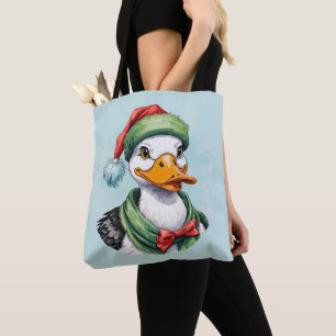 Tote Bag Drôles d'animaux - Spécial Noël - Canard 2