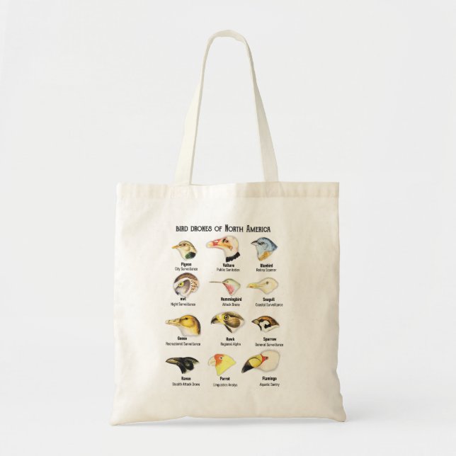 Tote Bag drones d'oiseaux de l'Amérique du Nord mignons Ama (Devant)