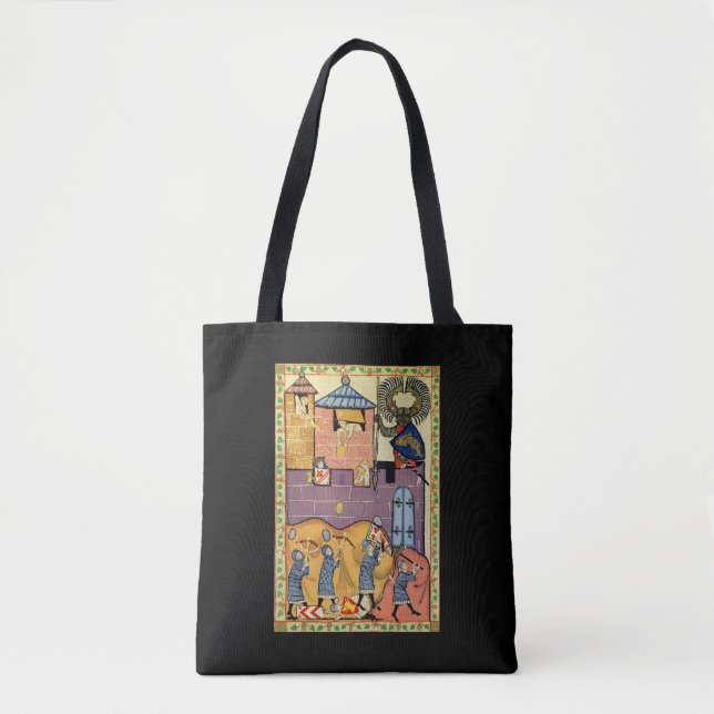 Tote Bag Dropping Rocks, Manesse de Codex du XIVe siècle (Devant)