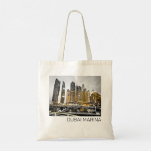 Tote Bag Dubai Marina City UAE Skyline Vintage Panorama