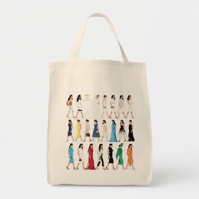 Tote Bag Duchesse Meghan Markle Épicerie de style royal Fou (Devant)