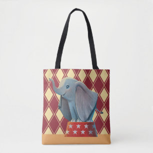 Tote Bag Dumbo Podium Smiling Atop Circus