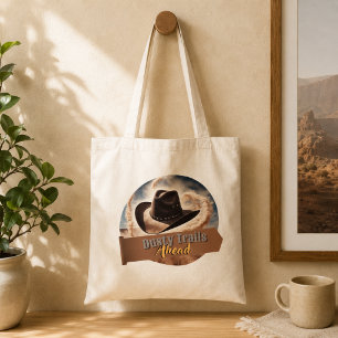 Tote Bag Dusty Trail Adventure - Cowboy Casquette Graphisme