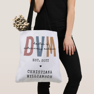 Tote Bag DVM personnalisé Docteur en médecine vétérinaire C
