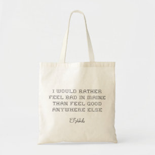 Tote Bag E.B. Crochet de croix de citation blanche