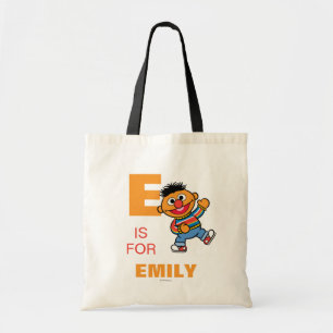 Tote Bag E est pour Ernie   Ajouter Votre Nom