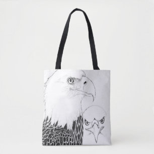 TOTE BAG EAGLES HARRIET + M PORTRAIT DE LOVE 2 SIDED DESIGN