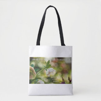 Tote Bag Earthlight and Healing Japanese Flowers and Poetry