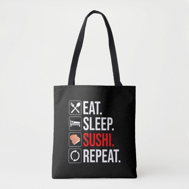 Tote Bag Eat. Sleep. Sushi. Repeat (Devant)