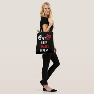 Tote Bag Eat Sleep Theatre Repeat Musical Thetre