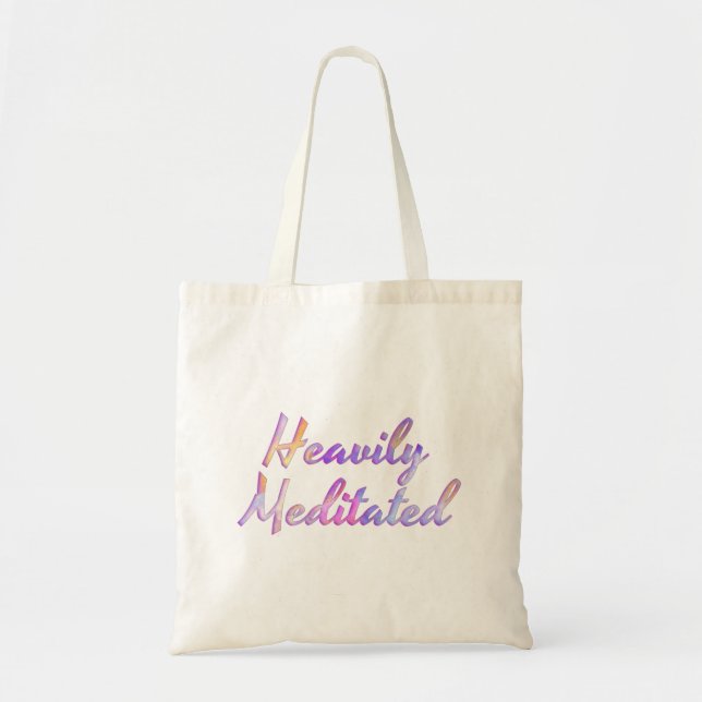 Tote Bag Eau bleu rose mauve fortement méditée             (Devant)
