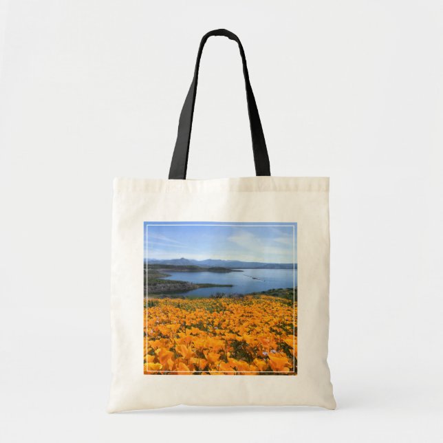 Tote Bag Eau | Lac California Avec Des Pépites D'Or (Devant)