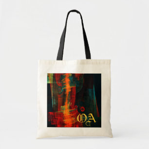 Tote Bag Eau Orange Rouge Bleu moderne Art Abstrait Motif