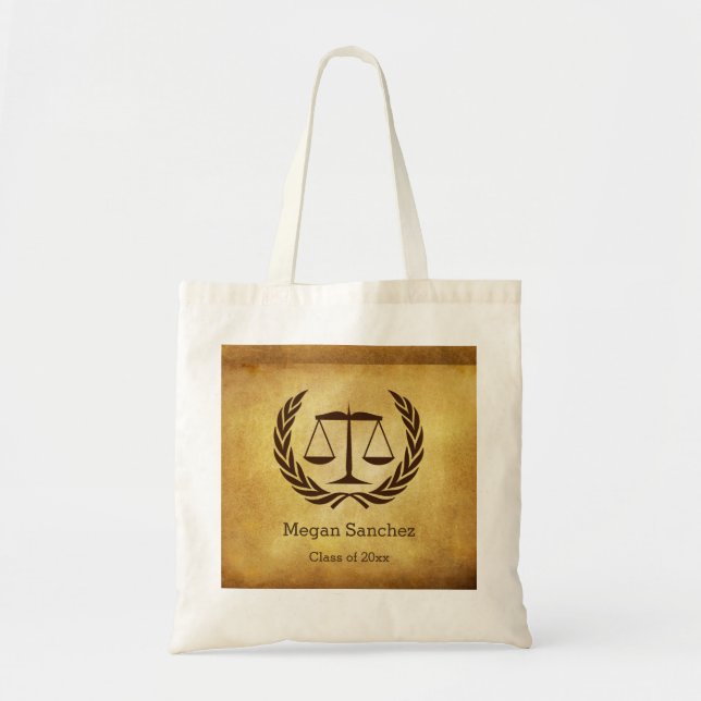 Tote Bag Échelles de diplômé d'école de droit de justice (Devant)