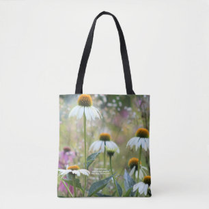 Tote Bag Echinacée blanche Coneflower