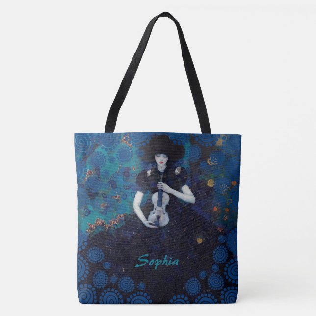 Tote Bag Echoes of Silence: A Violin’s Song of Healing (Devant)