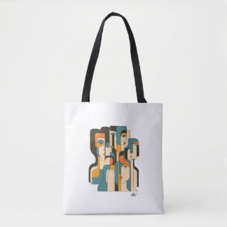 Tote Bag Echos Fragmentés : Une Réflexion Cubiste Moderne
