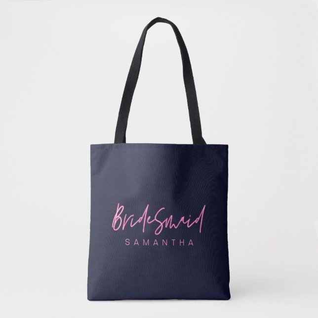 Tote Bag Éclairage d'amour électrique néon rose coeur (Devant)