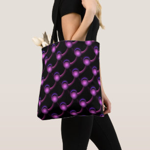 Tote Bag ECLIPSE Sphères fractales violettes violettes viol
