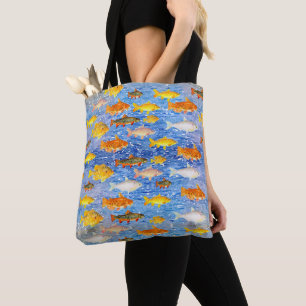 Tote Bag École colorée de poisson
