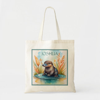 Tote Bag Ecole d'aquarelle animale australienne de Platypus