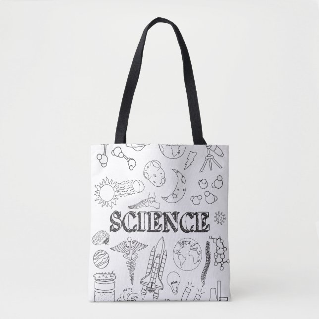 Tote Bag École de sciences Professeur Doodscience science A (Devant)