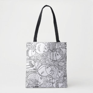 Tote Bag École inspirée des poissons 2